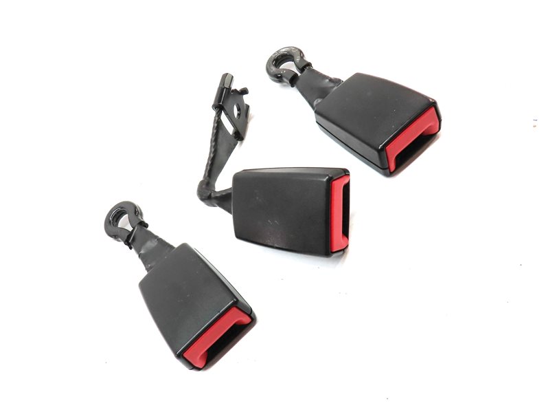 Thumbnail 3: 2012 AUDI Q5 B8 8R REAR LEFT RIGHT CENTER SEATBELT BUCKLE RECEIVER SET 3 (BLACK)