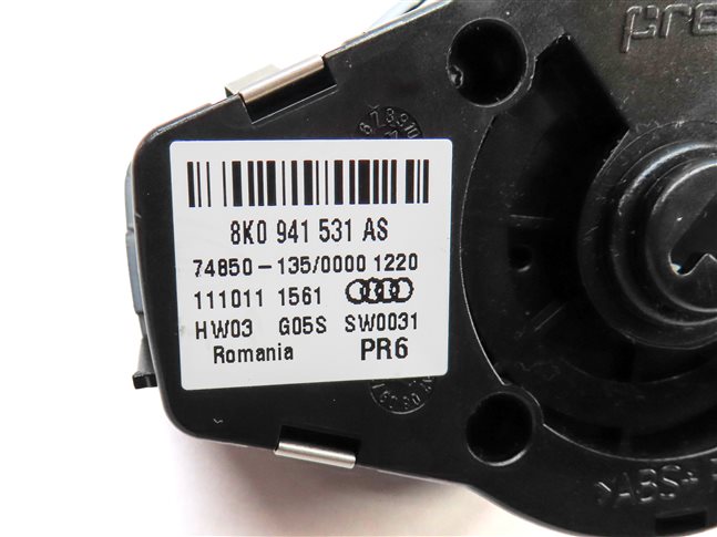 Thumbnail 6: 2012 AUDI Q5 (B8 8R) FRONT LEFT DASH HEADLIGHT HEAD LIGHT LAMP SWITCH KNOB BLACK