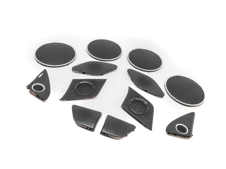 2012 AUDI Q5 (B8 8R) FRONT REAR LEFT RIGHT SPEAKER GRILLE SET 12 BANG & OLUFSEN