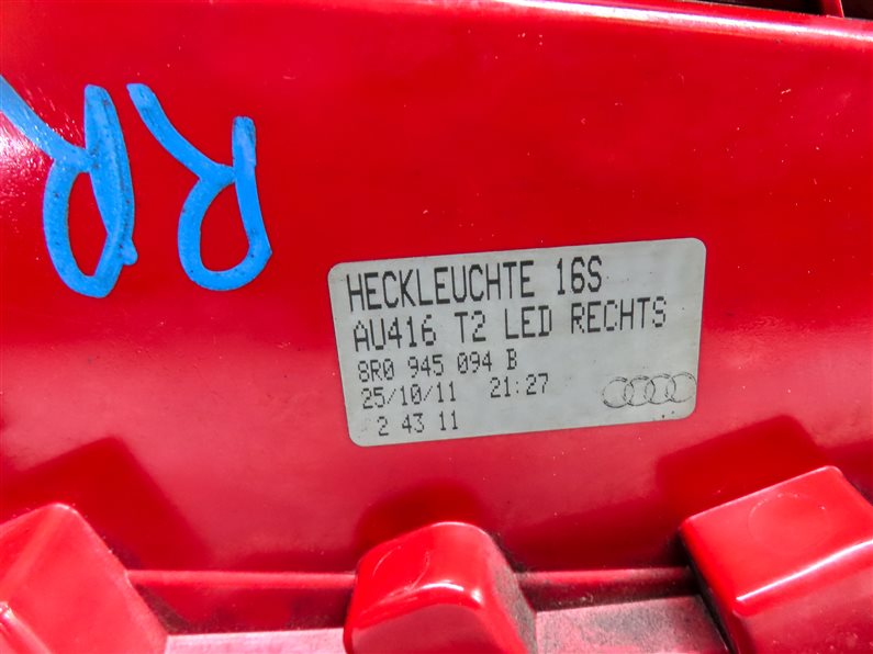 Thumbnail 5: 2009-2012 AUDI Q5 (8R) RIGHT PASSENGER REAR TRUNK TAILLIGHT BRAKE LIGHT LAMP