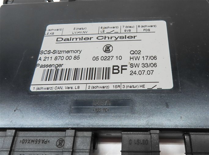 Thumbnail 4: 2008 MERCEDES GL450 (X164) FRONT RIGHT PASSENGER SEAT CONTROL MODULE