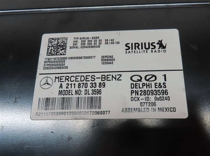 Thumbnail 4: 07-12 MERCEDES E GL ML CLK R (W211 W164 X164) SIRIUS SATELLITE RADIO RECEIVER