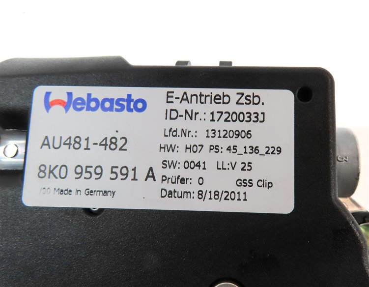 Thumbnail 7: 2009-2015 AUDI A4 S4 (B8 8K) SUNROOF MOTOR SUN ROOF WINDOW MOTOR