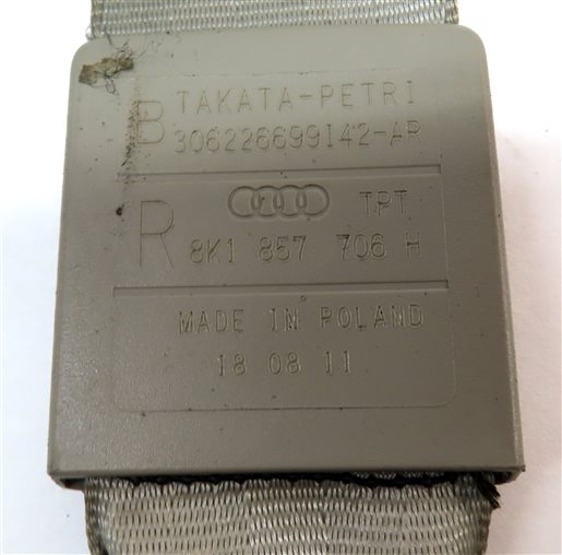 Thumbnail 5: 09-16 AUDI A4 S4 (B8 8K) RIGHT FRONT PASSENGER SEATBELT RETRACTOR (Grey)