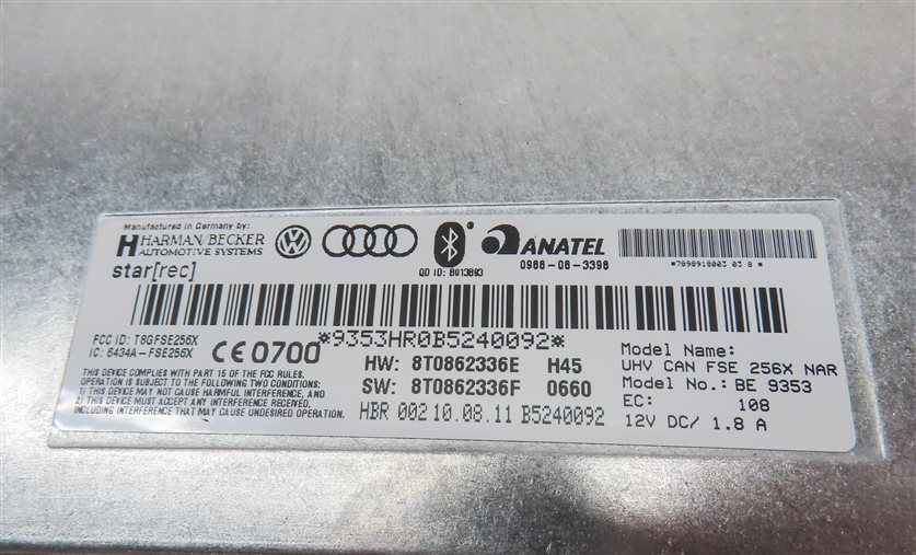 Thumbnail 6: 2010-2017 AUDI A4 Q5 S4 SQ5 (B8 8K 8R) BLUETOOTH COMMUNICATION CONTROL MODULE