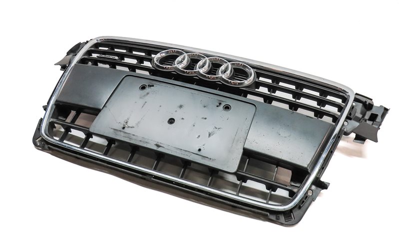2009-2012 AUDI A4 (B8 8K) FRONT CENTER HOOD AIR VENT GRILLE TRIM & LICENSE MOUNT