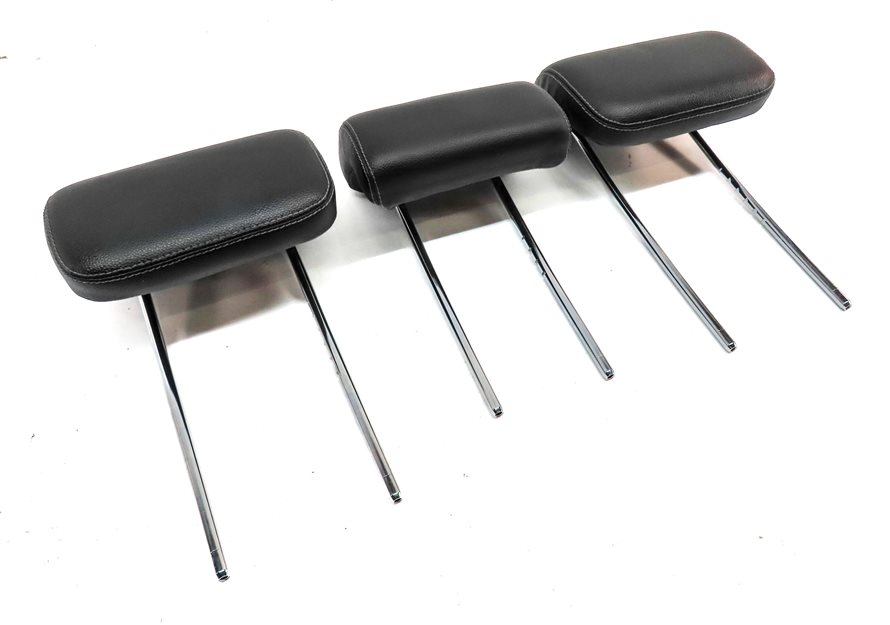 Thumbnail 3: 07-11 MERCEDES ML GL (W164 X164) REAR LEFT RIGHT & CENTER HEADREST SET3 (Black)