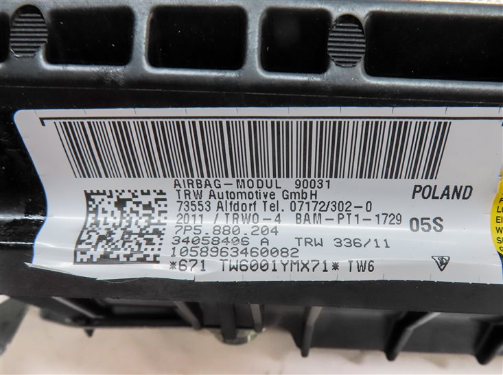 Thumbnail 6: 2011-2018 PORSCHE CAYENNE (958) RIGHT FRONT PASSENGER DASH SRS AIRBAG AIR BAG