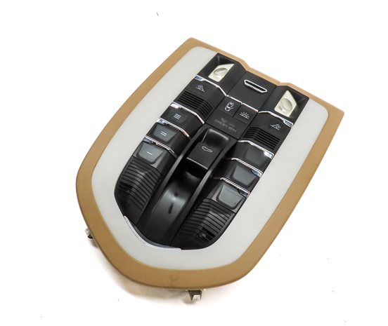 Thumbnail 1: 12 PORSCHE CAYENNE (958) FRONT INTERIOR DOME LIGHT LAMP w/SUNROOF SWITCH (Beige)