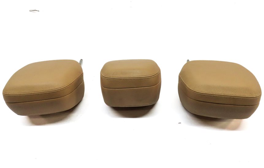Thumbnail 4: 11-18 PORSCHE CAYENNE (958) REAR LEFT RIGHT & CENTER SEAT HEADREST SET/3 (Beige)
