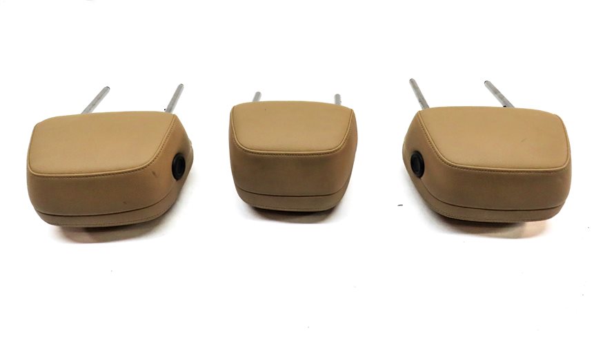 Thumbnail 5: 11-18 PORSCHE CAYENNE (958) REAR LEFT RIGHT & CENTER SEAT HEADREST SET/3 (Beige)