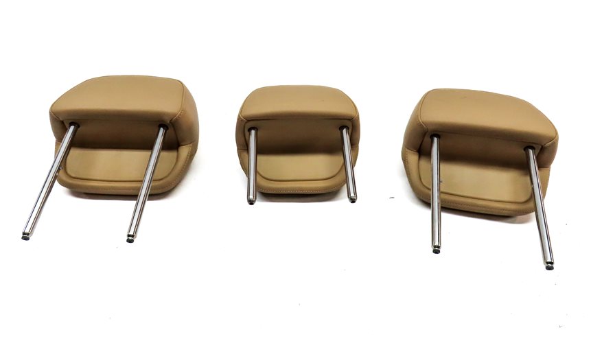 Thumbnail 6: 11-18 PORSCHE CAYENNE (958) REAR LEFT RIGHT & CENTER SEAT HEADREST SET/3 (Beige)