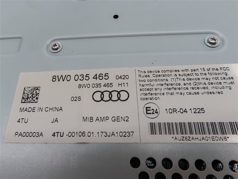Thumbnail 5: 2017-2019 AUDI A4 (B9 8W) BANG & OLUFSEN AUDIO SOUND AMP AMPLIFIER