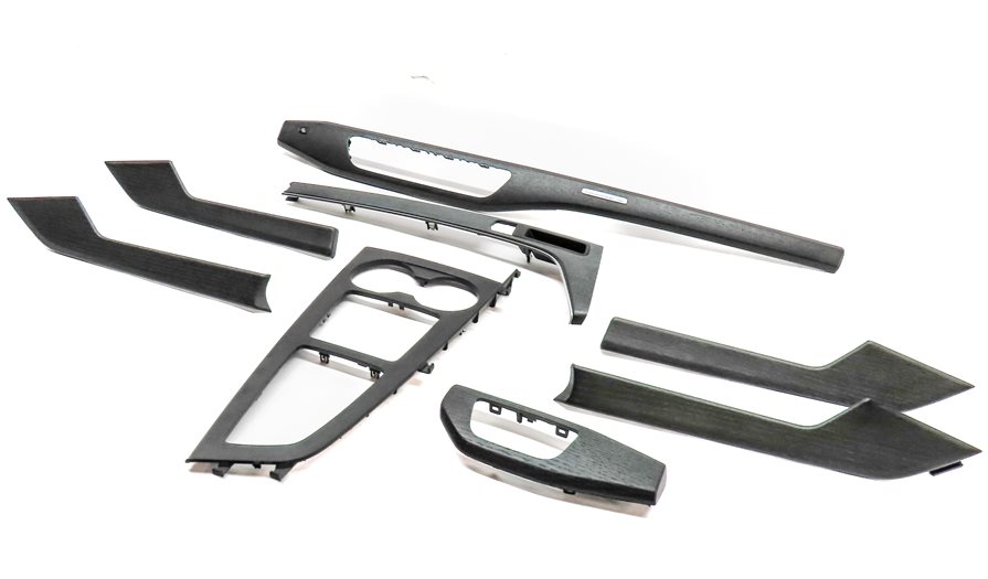 2017 AUDI A4 (B9 8W) DASH DOOR CONSOLE INTERIOR TRIM PANEL SET-8 (Gray Oak Wood)