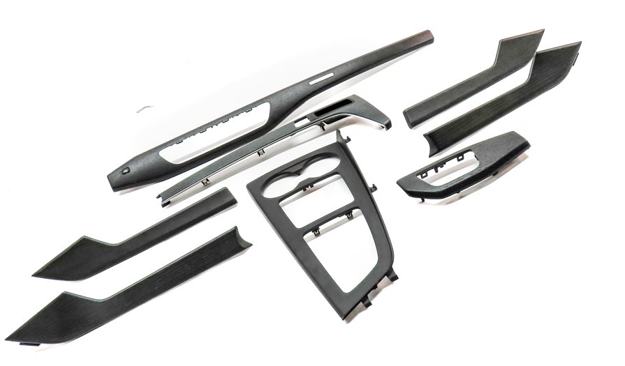 Thumbnail 3: 2017 AUDI A4 (B9 8W) DASH DOOR CONSOLE INTERIOR TRIM PANEL SET-8 (Gray Oak Wood)
