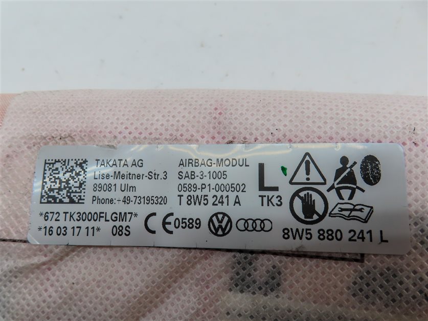 Thumbnail 5: 2017-2023 AUDI A4 A5 ALLROAD (B9 8W) FRONT LEFT DRIVER SEAT AIR BAG AIRBAG