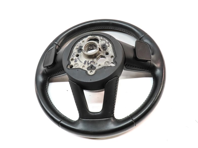 Thumbnail 5: 17-19 AUDI A4 A5 S4 (B9 8W F5) 3-SPOKE STEERING WHEEL w/ SHIFT PADDLES (Black)