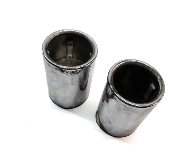 Thumbnail 1: 17-24 BMW 228i X1 F22 F48 REAR MUFFLER EXHAUST PIPE TIP SET/2 (CHROME)