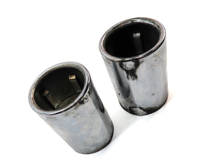 Thumbnail 3: 17-24 BMW 228i X1 F22 F48 REAR MUFFLER EXHAUST PIPE TIP SET/2 (CHROME)