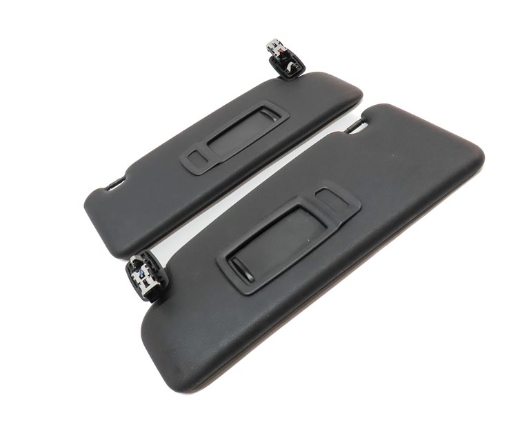 Thumbnail 3: 2016-2021 BMW X1 (F48) FRONT LEFT & RIGHT SUNVISOR VISOR SHADE SET (Black)