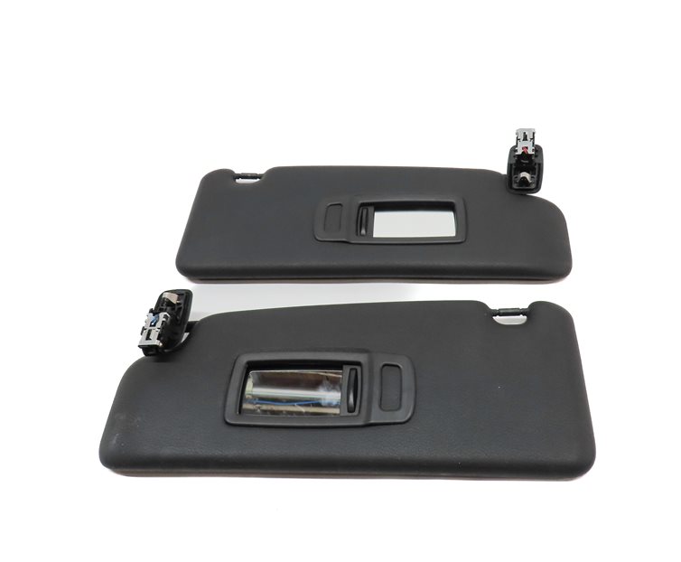 Thumbnail 4: 2016-2021 BMW X1 (F48) FRONT LEFT & RIGHT SUNVISOR VISOR SHADE SET (Black)