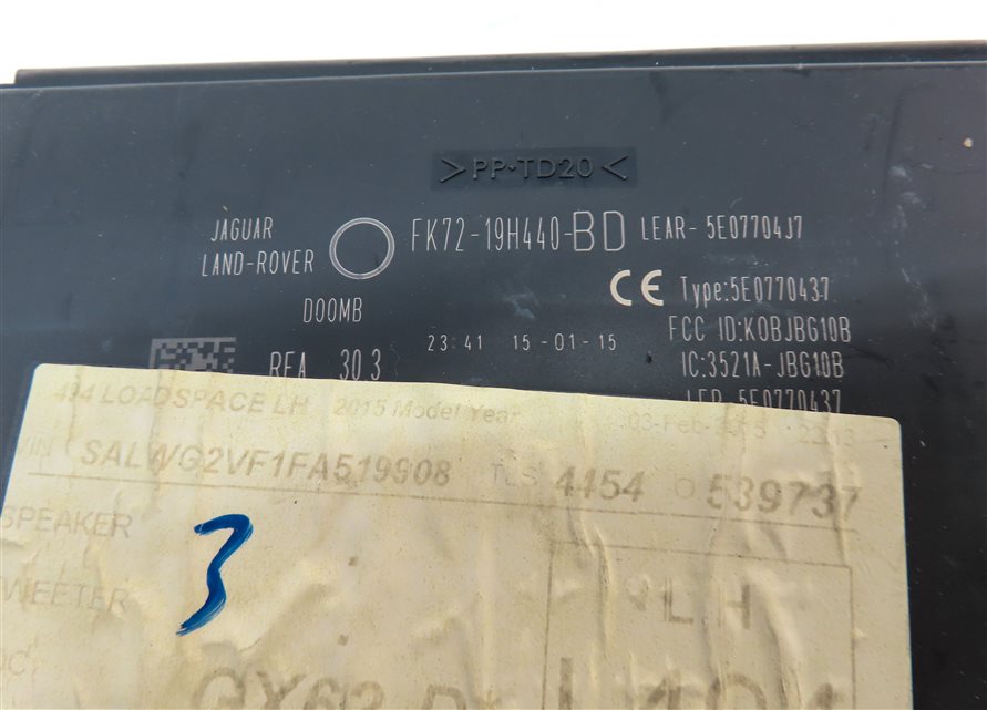 Thumbnail 17: 15 RANGE ROVER SPORT (L493) 3.0L SUPERCHARGED ENGINE IMMOBILIZER MODULE KEY SET