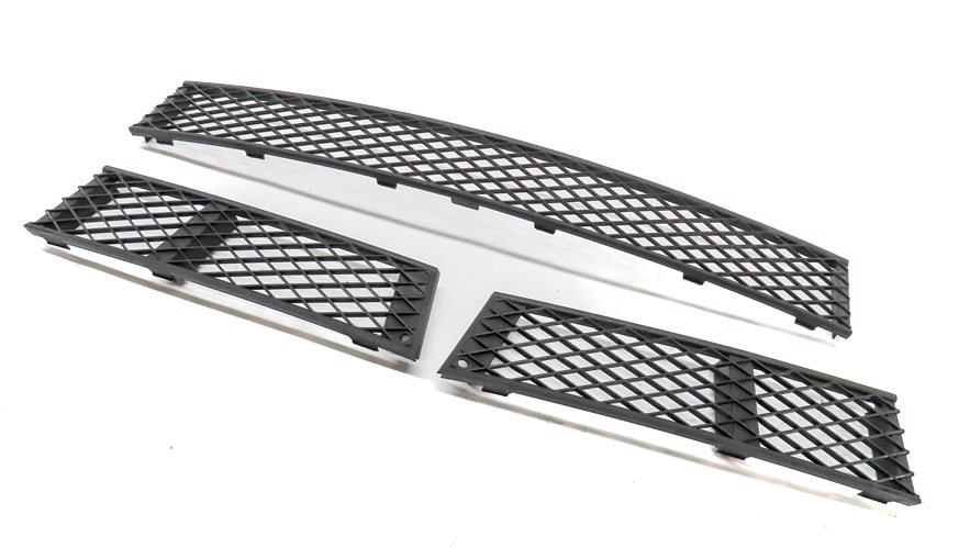 09-12 BMW 7 (F01 F02) FRONT LOWER LEFT RIGHT CENTER BUMPER AIR VENT GRILLE SET/3