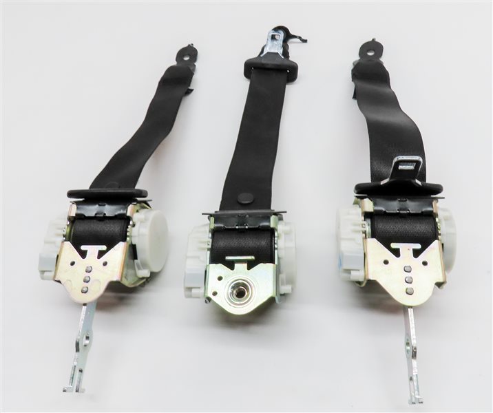 Thumbnail 4: 12 BMW 750XI (F02) REAR LEFT CENTER RIGHT SEAT SEATBELT RETRACTOR SET/3 (Black)