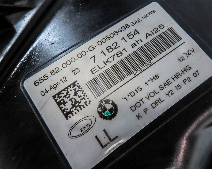 Thumbnail 8: 09-12 BMW 740i 750i 760i B7 (F01) RIGHT PASSENGER ADAPTIVE XENON HEADLIGHT LAMP