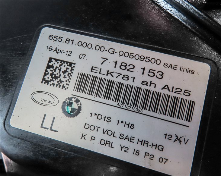 Thumbnail 8: 09-12 BMW 740i 750i 760i B7 (F01) LEFT DRIVER ADAPTIVE XENON HID HEADLIGHT LAMP