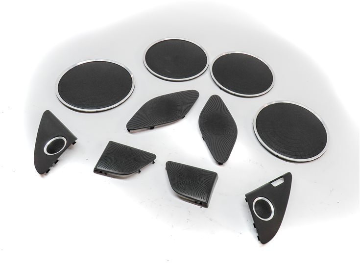 Thumbnail 1: 15 AUDI SQ5 B8 8R BANG & OLUFSEN AUDIO SOUND SYSTEM SPEAKER GRILLE COVER SET/10