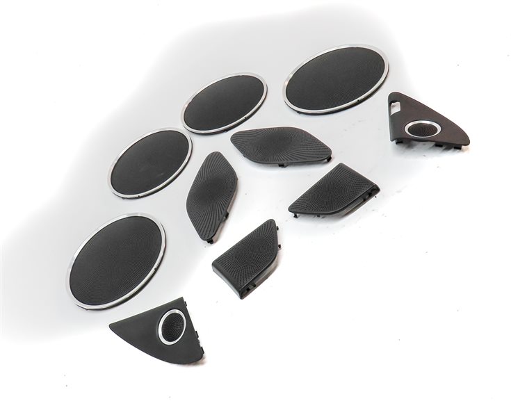 Thumbnail 3: 15 AUDI SQ5 B8 8R BANG & OLUFSEN AUDIO SOUND SYSTEM SPEAKER GRILLE COVER SET/10