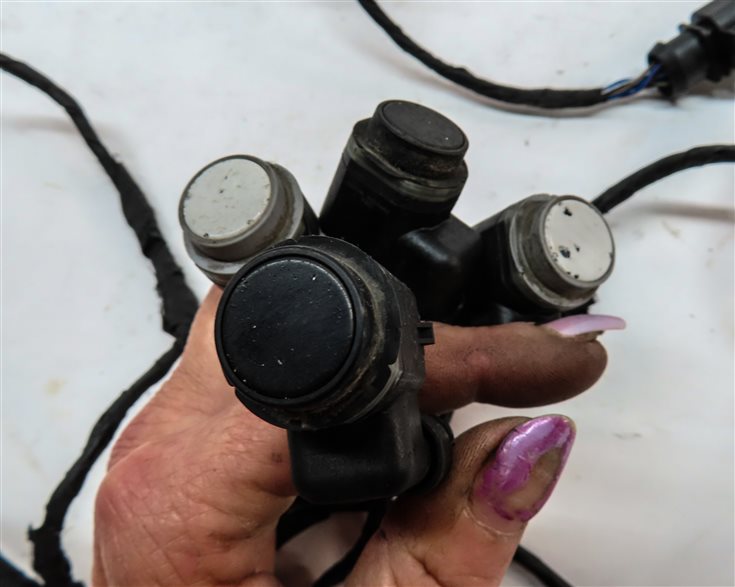 Thumbnail 5: 15 AUDI SQ5 (B8 8R) FRONT PARK ASSIST PDC DISTANCE CONTROL SENSOR SET/4 (White)