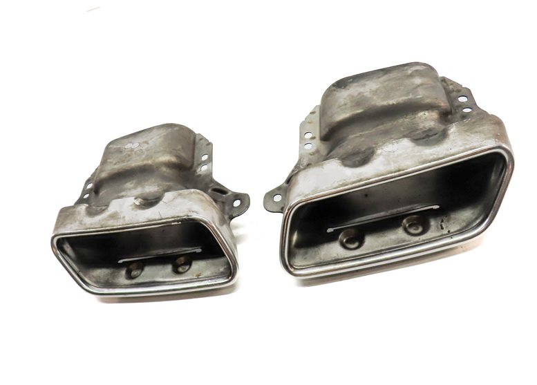 Thumbnail 2: 13-19 MERCEDES GL GLS ML (X166) 4.6L REAR LEFT & RIGHT MUFFLER EXHAUST TIP SET 2