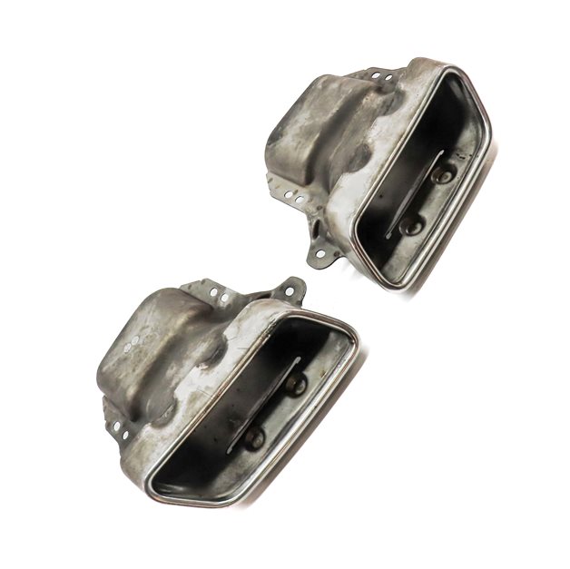 Thumbnail 3: 13-19 MERCEDES GL GLS ML (X166) 4.6L REAR LEFT & RIGHT MUFFLER EXHAUST TIP SET 2