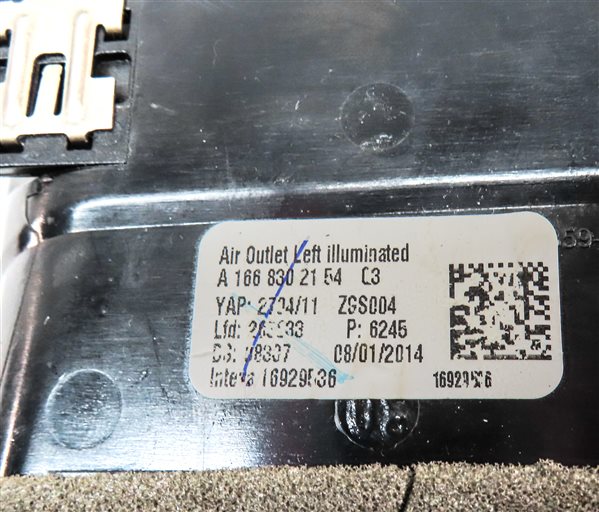 Thumbnail 6: 2015 MERCEDES GL550 (X166) FRONT LEFT DRIVER DASH HEAT AIR AC HVAC VENT (Black)