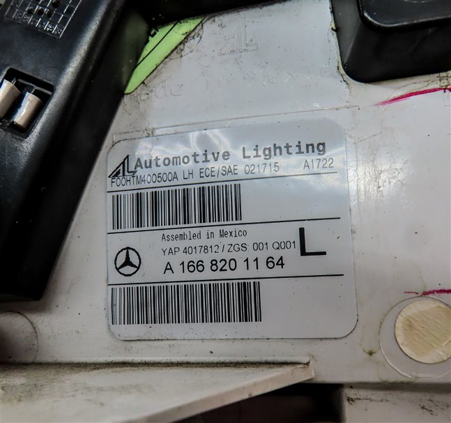 Thumbnail 6: 13-16 MERCEDES GL350 GL450 GL550 (X166) LEFT DRIVER INNER TAILLIGHT LIGHT LAMP
