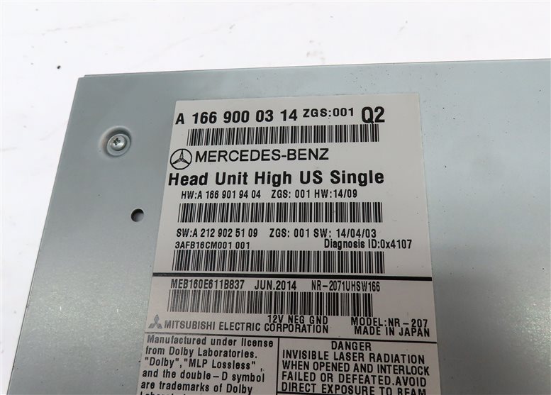 Thumbnail 7: 15-16 MERCEDES GL350 GL450 GL550 ML350 (X166) RADIO STEREO NAVIGATION RECEIVER