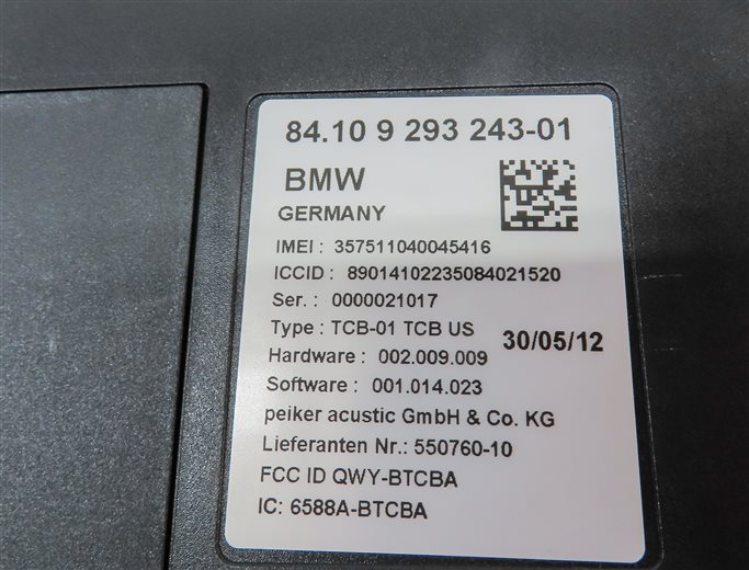 Thumbnail 5: 2013 BMW 535I (F10) BLUETOOTH TELEMATICS COMMUNICATION CONTROL MODULE
