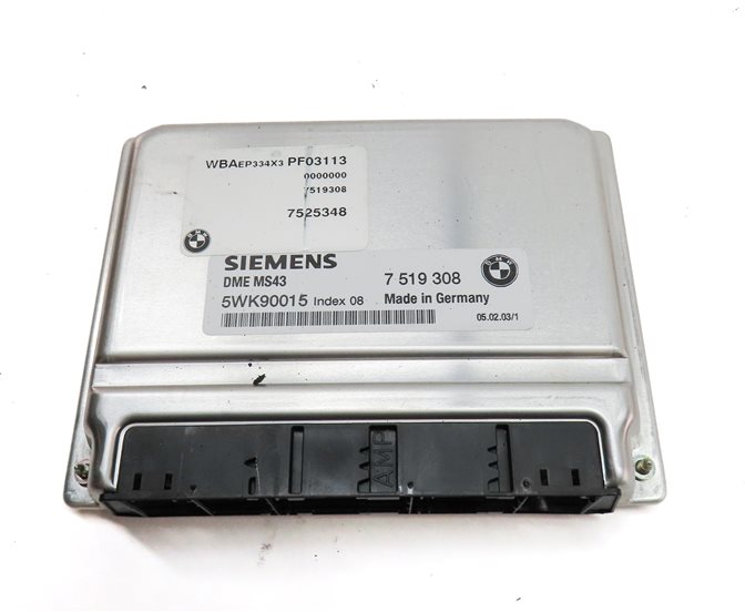 Thumbnail 4: 01-05 BMW 325i AWD SEDAN WAGON ENGINE CONTROL DME MS43 IMMOBILIZER MODULE SET/4