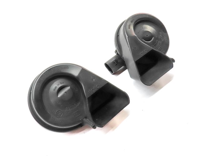 Thumbnail 3: 2007-2015 AUDI Q7 R8 (4L 4S) HIGH & LOW TONE NOTE SIGNAL SAFETY HORN SET-2