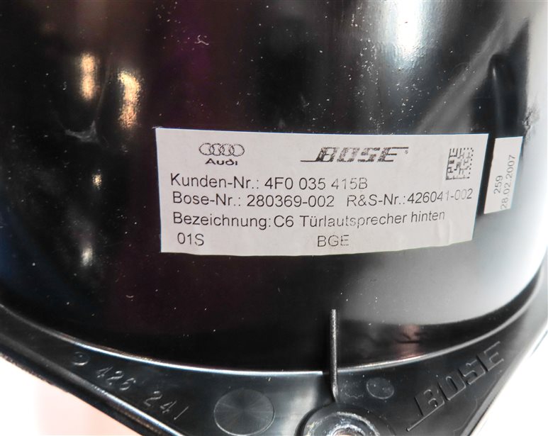 Thumbnail 12: 2007 AUDI Q7 (4HL) BOSE AUDIO RADIO STEREO SOUND SYSTEM SPEAKER TWEETER SET/10