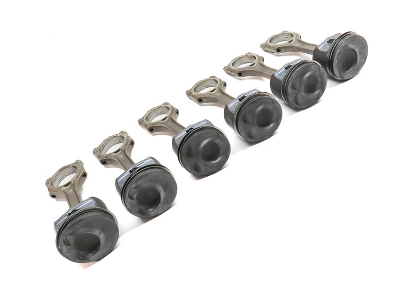 Thumbnail 4: 2007 AUDI Q7 4L 3.6L BHK ENGINE VR6 MOTOR PISTON w/ CONNECTING ROD SET/6