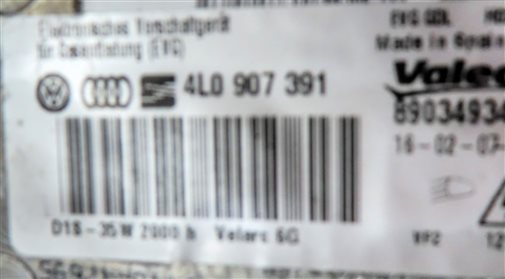 Thumbnail 7: 2007-2009 AUDI Q7 (4L) LEFT FRONT DRIVER HID XENON AFS ADAPTIVE CURVE HEADLIGHT
