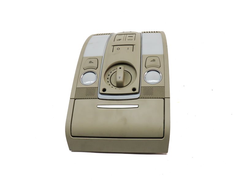Thumbnail 2: 2007 AUDI Q7 (4HL) FRONT INTERIOR OVERHEAD DOMELIGHT LAMP w/SWITCHES (Beige)