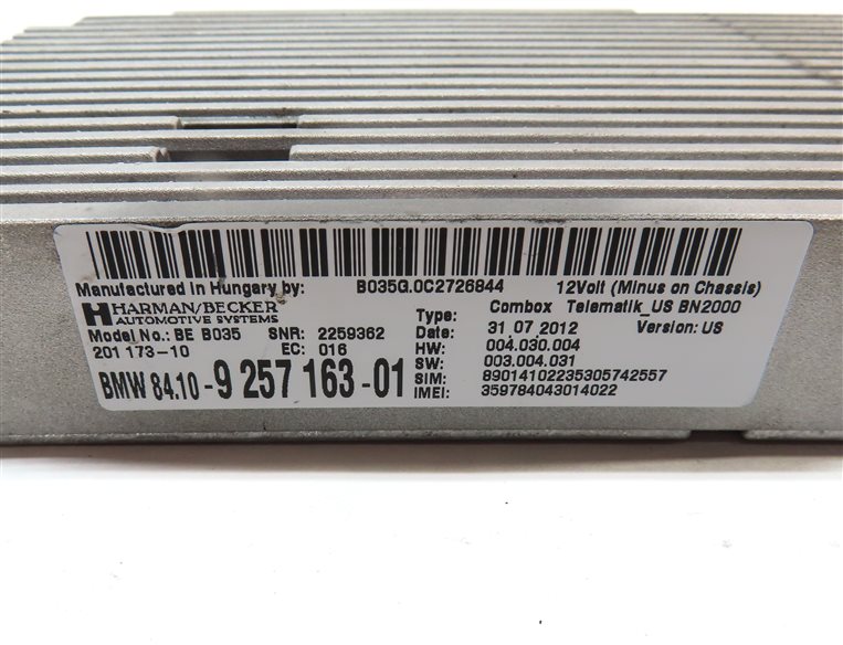 Thumbnail 6: 10-14 BMW 335i X5 X6 (E70 E71 E90) BLUETOOTH TELEMATICS COMBOX CONTROL MODULE
