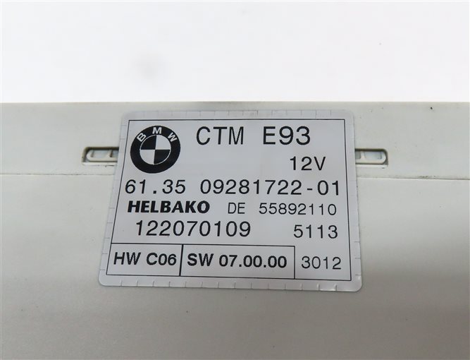 Thumbnail 4: 2007-2013 BMW 328i 335i M3 (E93) CONVERTIBLE TOP FOLDING ROOF CONTROL MODULE CTM