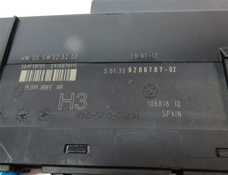 Thumbnail 5: 2013 BMW 335I CONVERTIBLE (E93) PRIMARY MAIN BODY CONTROL MODULE