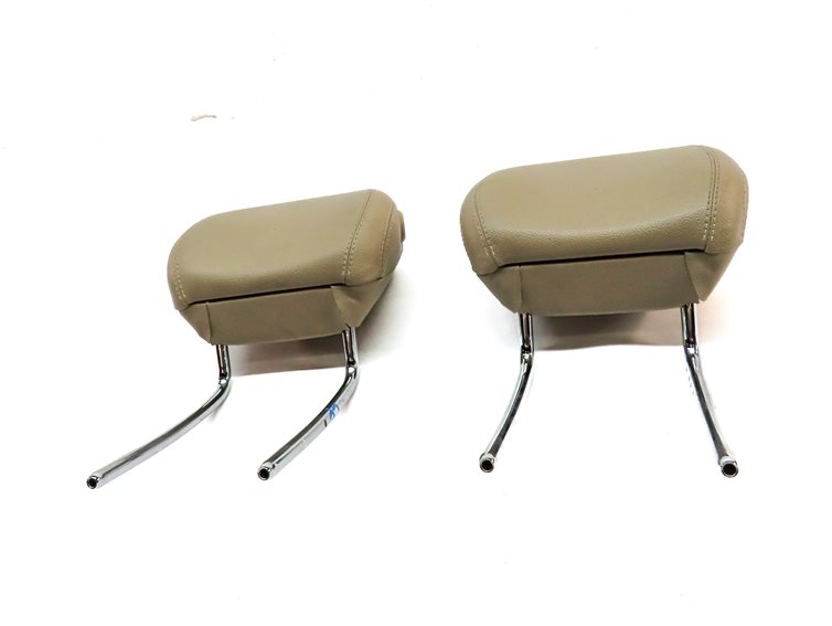 Thumbnail 2: 14-19 MERCEDES GL GLS ML CLASS W166 X166 FRONT LEFT & RIGHT HEADREST SET (Beige)