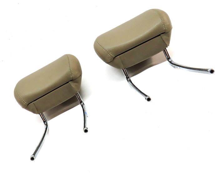 Thumbnail 3: 14-19 MERCEDES GL GLS ML CLASS W166 X166 FRONT LEFT & RIGHT HEADREST SET (Beige)